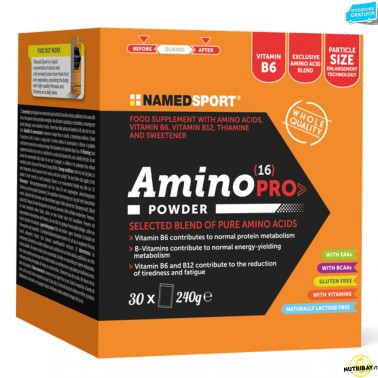 Named Sport Amino (16) Pro Powder - 30 bustine da 8 gr AMINOACIDI COMPLETI / ESSENZIALI