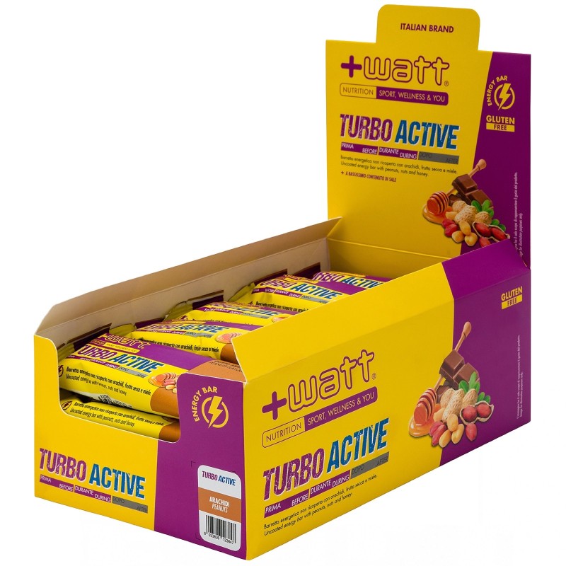 +Watt Turbo Active - 24 barrette da 40 gr BARRETTE ENERGETICHE