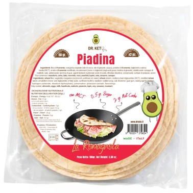 Dr Keto Piadina Keto La Romagnola - 2 piade da 50 gr AVENE - ALIMENTI PROTEICI