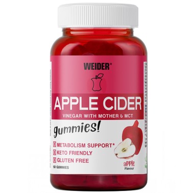 Weider Apple Cider Gummies - 50 caramelle gommose BRUCIA GRASSI TERMOGENICI