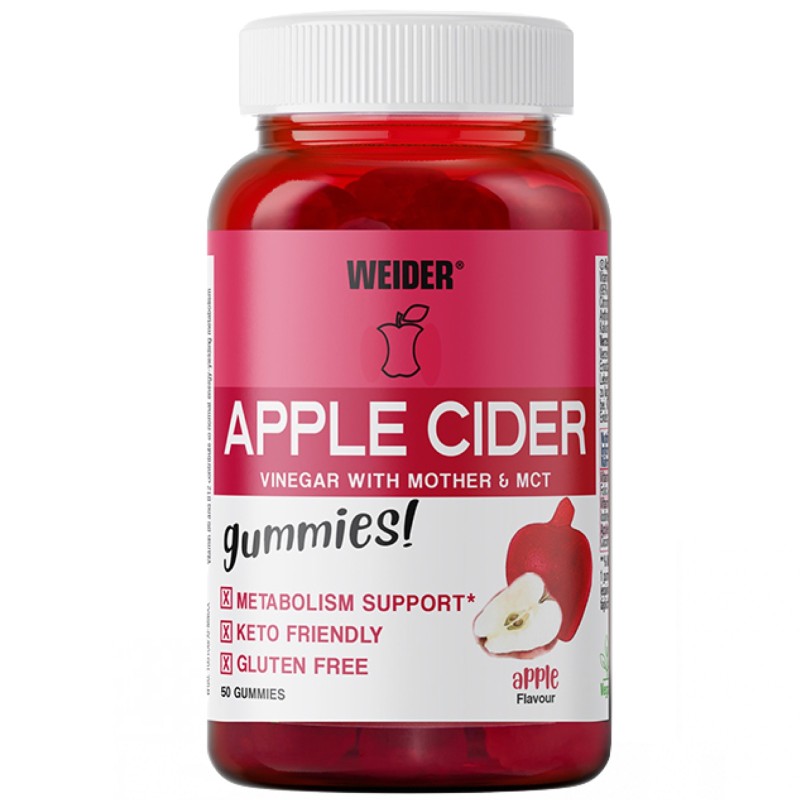 Weider Apple Cider Gummies - 50 caramelle gommose BRUCIA GRASSI TERMOGENICI