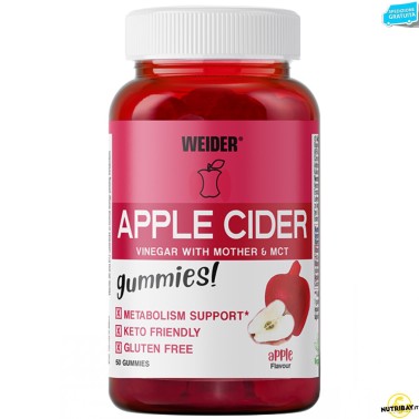 Weider Apple Cider Gummies - 50 caramelle gommose BRUCIA GRASSI TERMOGENICI