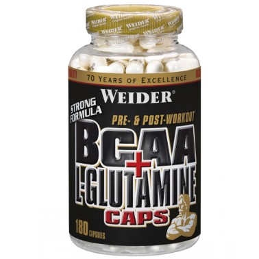 Weider Bcaa + L-Glutamine Caps - 180 caps AMINOACIDI BCAA