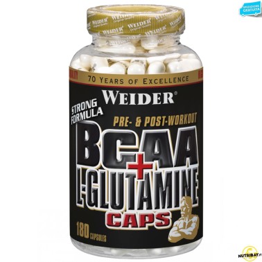 Weider Bcaa + L-Glutamine Caps - 180 caps AMINOACIDI BCAA