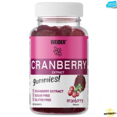 Weider Cranberry Extract Gummies - 60 caramelle gommose BENESSERE-SALUTE