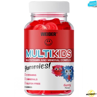 Weider Multikids Gummies - 50 caramelle gommose VITAMINE
