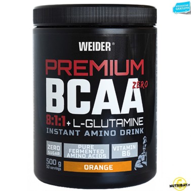 Weider Premium BCAA Zero 8:1:1 + Glutamine - 500 gr AMINOACIDI BCAA 8.1.1