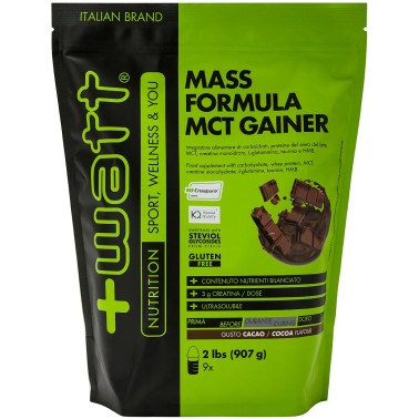 +WATT MASS FORMULA gainer di Proteine Latte Creatina Vitamine Glutammina e BCAA GAINERS AUMENTO MASSA