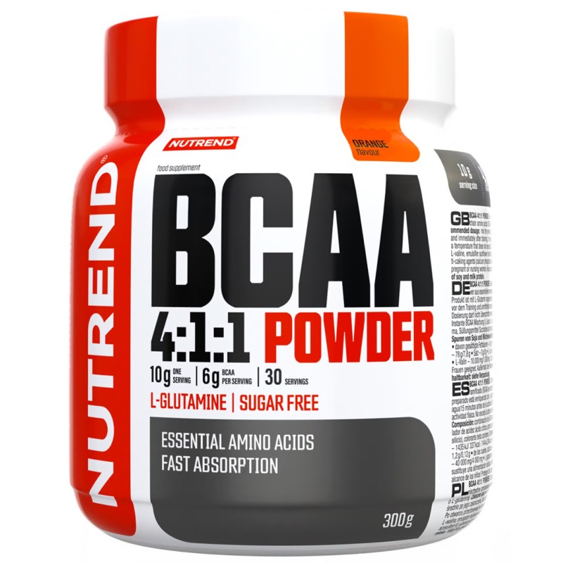 NUTREND Bcaa 4:1:1 Powder - 300 gr AMINOACIDI 3.1.2 - 4.1.1 - 10.1.1 - 12.1.1