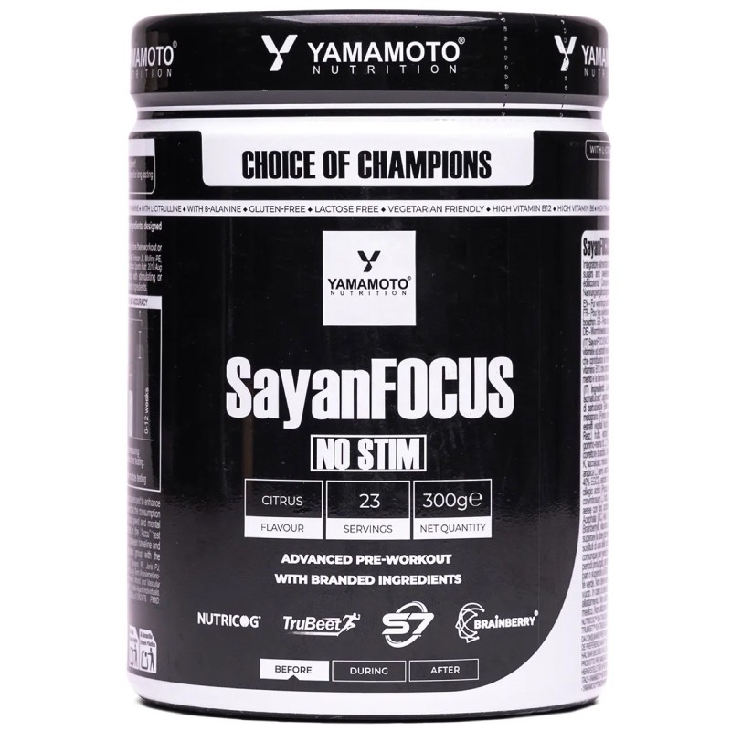 Yamamoto Nutrition SayanFocus No Stim - 300 gr PRE ALLENAMENTO