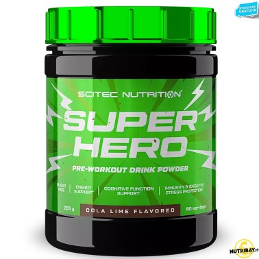 Scitec SUPERHERO 285 gr Potente Pre Workout con Citrullina Beta Alanina Arginina PRE ALLENAMENTO