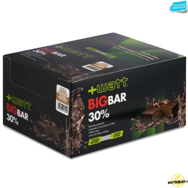 +WATT The Big Bar 20 Barrette Proteiche Ricoperte da 80 gr. gusto NOCCIOLA BARRETTE ENERGETICHE
