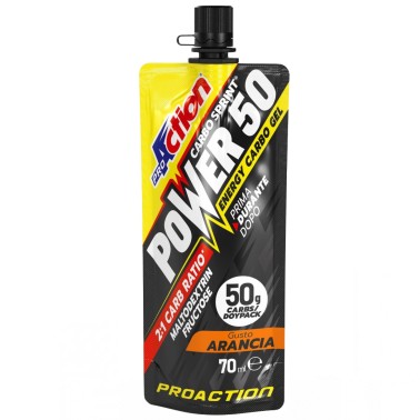 Proaction Carbo Sprint Power 50 - 1 gel da 70 ml CARBOIDRATI - ENERGETICI