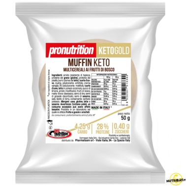 Pronutrition Muffin Keto Multicereali Ai Frutti di Bosco - 1 muffin da 50 gr AVENE - ALIMENTI PROTEICI