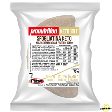 Pronutrition Sfogliatina Keto Multicereali Crema e Frutti di Bosco - 1 sfogliata da 70 gr AVENE - ALIMENTI PROTEICI