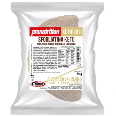 Pronutrition Sfogliatina Keto Multicereali Crema Mela Cannella - 1 sfogliata da 70 gr AVENE - ALIMENTI PROTEICI