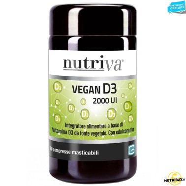Nutriva Vegan D3 2000 UI - 60 cpr masticabili VITAMINE