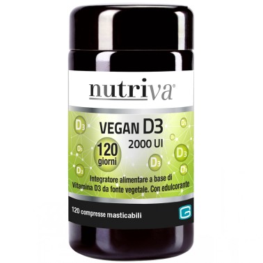 Nutriva Vegan D3 2000 UI - 120 cpr masticabili VITAMINE