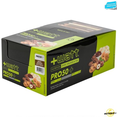 +Watt Pro50+ - 24 barrette da 50 gr BARRETTE ENERGETICHE
