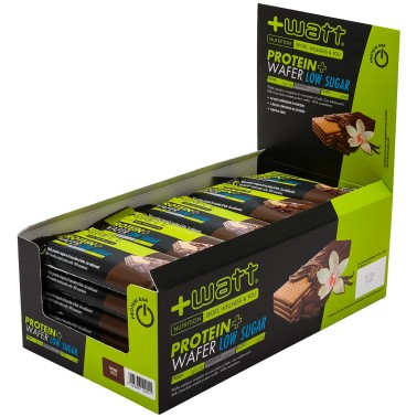 +Watt Protein+ Wafer Low Sugar - 25 barrette da 35 gr BARRETTE ENERGETICHE