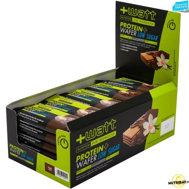 +Watt Protein+ Wafer Low Sugar - 25 barrette da 35 gr BARRETTE ENERGETICHE