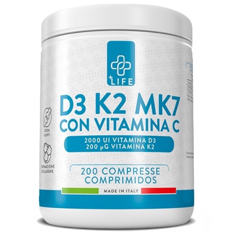 +Life D3 K2 MK7 Con Vitamina C - 200 cpr VITAMINE