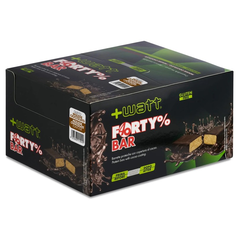 +Watt Forty% Bar - 20 barrette da 80 gr BARRETTE ENERGETICHE