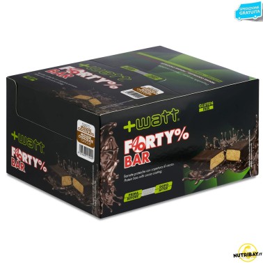 +Watt Forty% Bar - 20 barrette da 80 gr BARRETTE ENERGETICHE