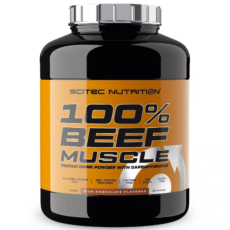 SCITEC NUTRITION 100% Beef Muscle 3,18 kg Mass Gainer con Proteine della carne GAINERS AUMENTO MASSA