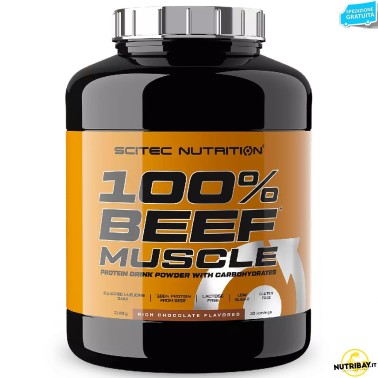 SCITEC NUTRITION 100% Beef Muscle 3,18 kg Mass Gainer con Proteine della carne GAINERS AUMENTO MASSA