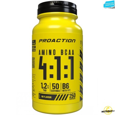Proaction Fitness Amino Bcaa 4:1:1- 250 cpr AMINOACIDI 3.1.2 - 4.1.1 - 10.1.1 - 12.1.1