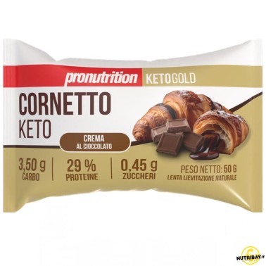 Pronutrition Cornetto Keto Crema Al Cioccolato - 1 cornetto da 50 gr AVENE - ALIMENTI PROTEICI