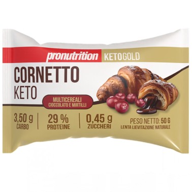 Pronutrition Cornetto Keto Multicereali Cioccolato e Mirtilli - 1 cornetto da 50 gr AVENE - ALIMENTI PROTEICI