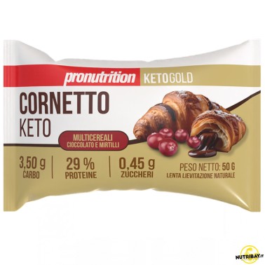 Pronutrition Cornetto Keto Multicereali Cioccolato e Mirtilli - 1 cornetto da 50 gr AVENE - ALIMENTI PROTEICI