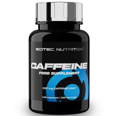SCITEC NUTRITION Caffeine 100 cps. Caffeina Pura Stimolante Energetico CAFFEINA
