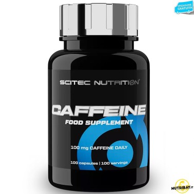 SCITEC NUTRITION Caffeine 100 cps. Caffeina Pura Stimolante Energetico CAFFEINA