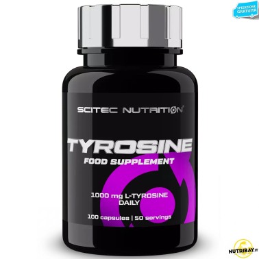 SCITEC NUTRITION Tyrosine 100 cps L-Tirosina Aminoacido Pre-Workout Offerta TONICI