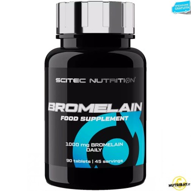 SCITEC Bromelain 90 cpr. Enzima Bromelina Estratto di Ananas Digestivo Drenante CURA DEL CORPO