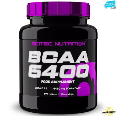 SCITEC NUTRITION BCAA 6400 Aminoacidi Ramificati 375 compresse da 1 grammo AMINOACIDI BCAA