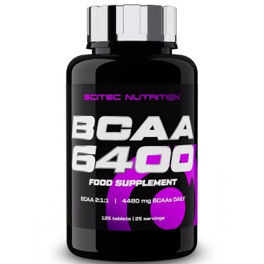 SCITEC NUTRITION BCAA 6400 Aminoacidi Ramificati 125 cpr. da 1 gr. AMINOACIDI BCAA