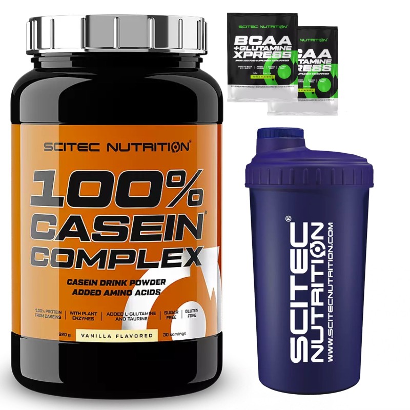SCITEC NUTRITION 100% Casein Complex 920 g + Shaker Proteine Whey Caseine + Bcaa PROTEINE