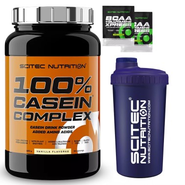 SCITEC NUTRITION 100% Casein Complex 920 g + Shaker Proteine Whey Caseine + Bcaa PROTEINE