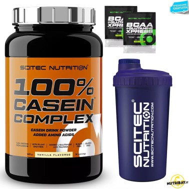 SCITEC NUTRITION 100% Casein Complex 920 g + Shaker Proteine Whey Caseine + Bcaa PROTEINE