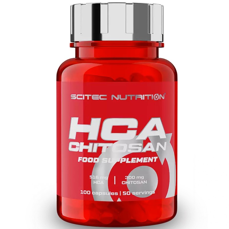 SCITEC HCA CHITOSAN 100 cps GARCINIA CAMBOGIA CHITOSANO BRUCIA GRASSI TERMOGENICI