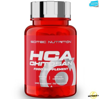 SCITEC HCA CHITOSAN 100 cps GARCINIA CAMBOGIA CHITOSANO BRUCIA GRASSI TERMOGENICI
