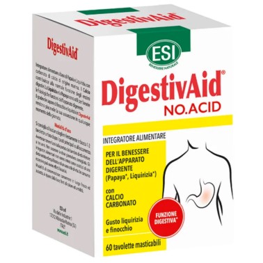 Esi DigestivAid No Acid - 60 tavolette masticabili BENESSERE-SALUTE