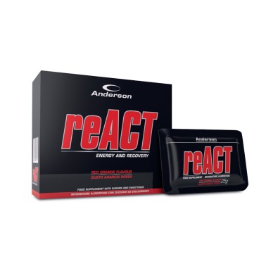 ANDERSON React Energetico con Vitargo Carnitina Magnesio Potassio Ferro Vitamine PRE ALLENAMENTO