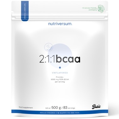 Nutriversum Basic 2:1:1 Bcaa - 500 gr AMINOACIDI BCAA