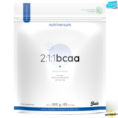 Nutriversum Basic 2:1:1 Bcaa - 500 gr AMINOACIDI BCAA