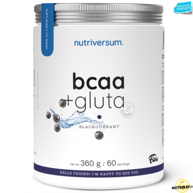 Nutriversum Flow Bcaa + Gluta - 360 gr AMINOACIDI BCAA